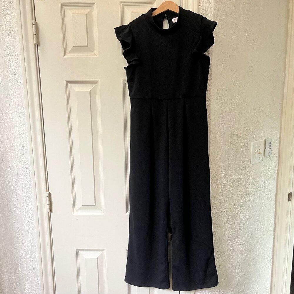 Franki Flutter Sleeve Jumpsuit Girl 14 - Black